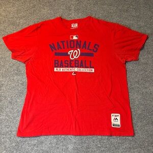 Majestic Washington Nationals MLB Authentic T Shirt 2XL Red